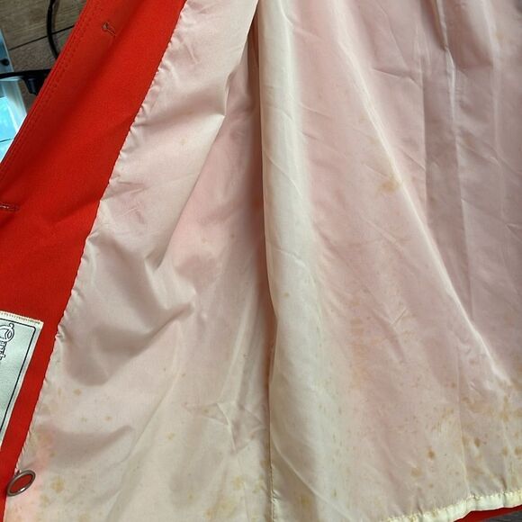 Outerbanks Vintage 60’s Red Coat Jacket, Rain Repellant and Stain Resistant,Sz M - Picture 10 of 14